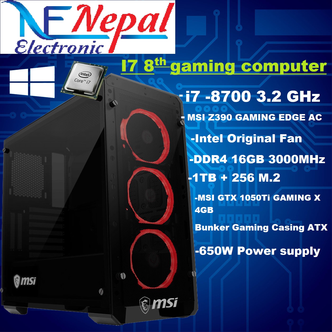 I7 8th gaming computer